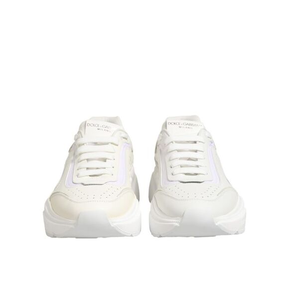 Dolce & Gabbana White Leather Daymaster Low Top Sneakers Women's Shoes - Picture 2 of 5